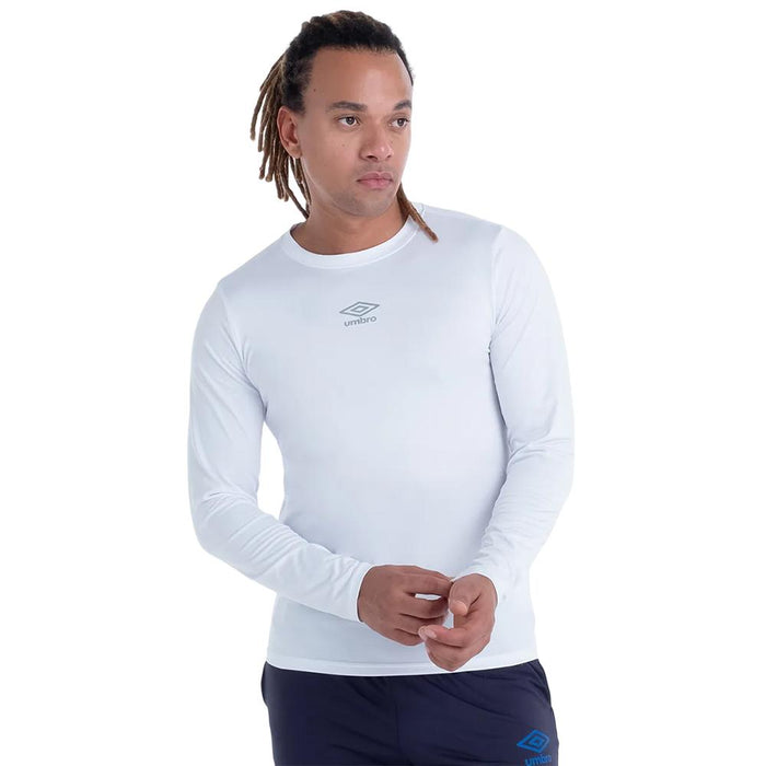 Umbro Remeras Mangas Largas Masculino Training Diamond Touch White