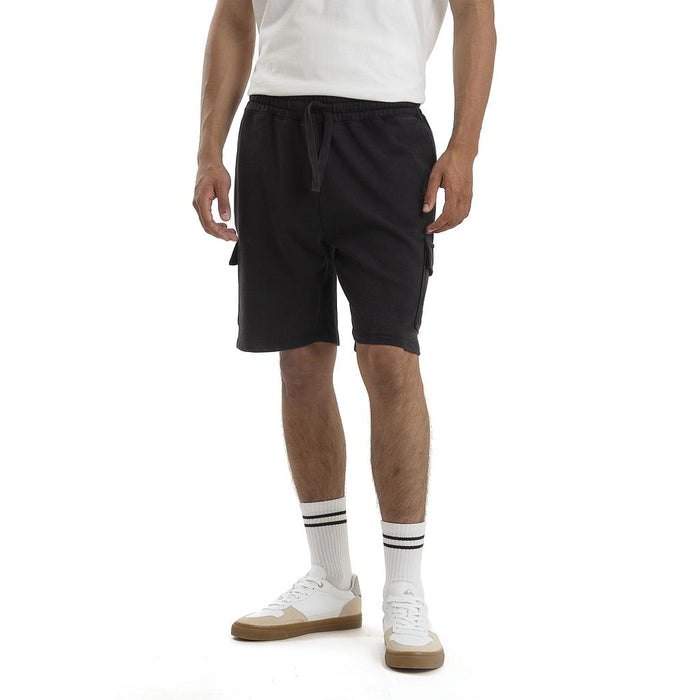 Quiksilver Shorts Masculino Moda Lavado Flip Negro