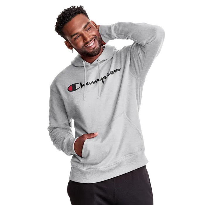Champion Canguros Masculino Moda Powerblend Graphic Hoodie Oxford Gray