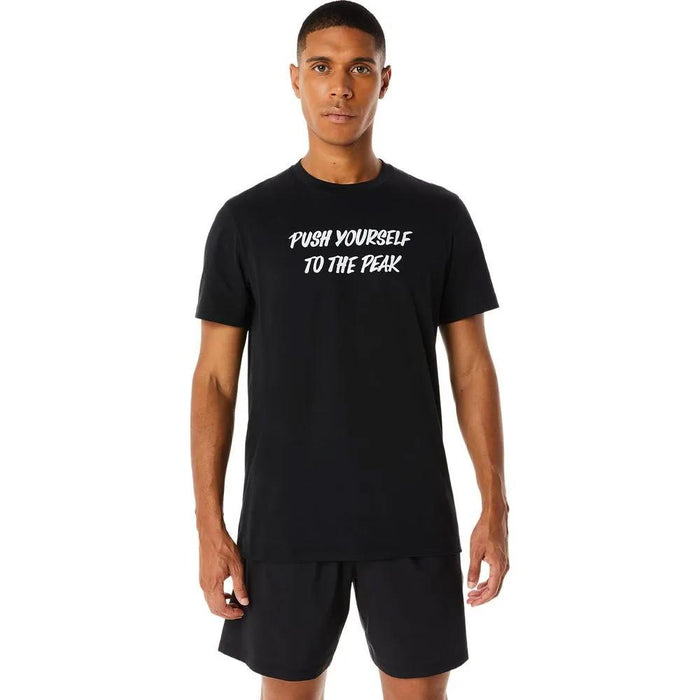 Asics Remeras Masculino Training Lettering Graphic Tee Black