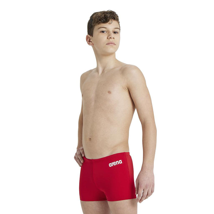 004777-450 Arena Short de Baño Niños Natacion Team Swim Short Solid Red/White