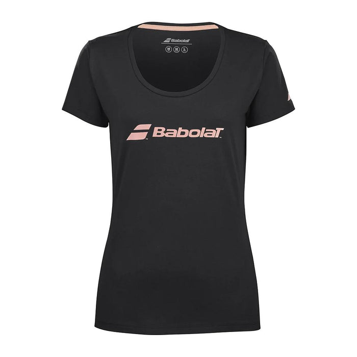 4WP2441-2000 BABOLAT PRENDAS REMERAS FEMENINO TENIS EXERCISE BABOLAT TEE W BLACK/BLACK