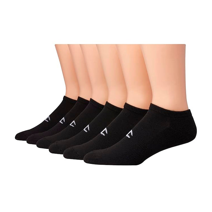 038257132366 CH172 Champion Medias Masculino No Show 6 Pairs Black