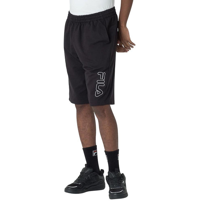 Fila Bermudas Masculino Moda Practical Logo Outline Light Black/White