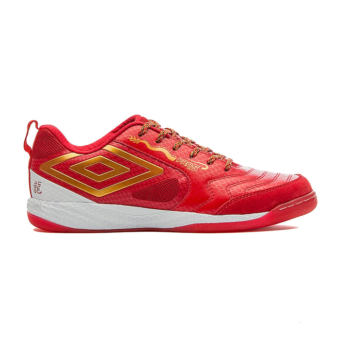 U03FB00243-492 UMBRO CALZADOS FUTBOL INDOOR UNISEX PRO 5 BUMP DRAGON YEAR ROJO/DORADO/BLANCO