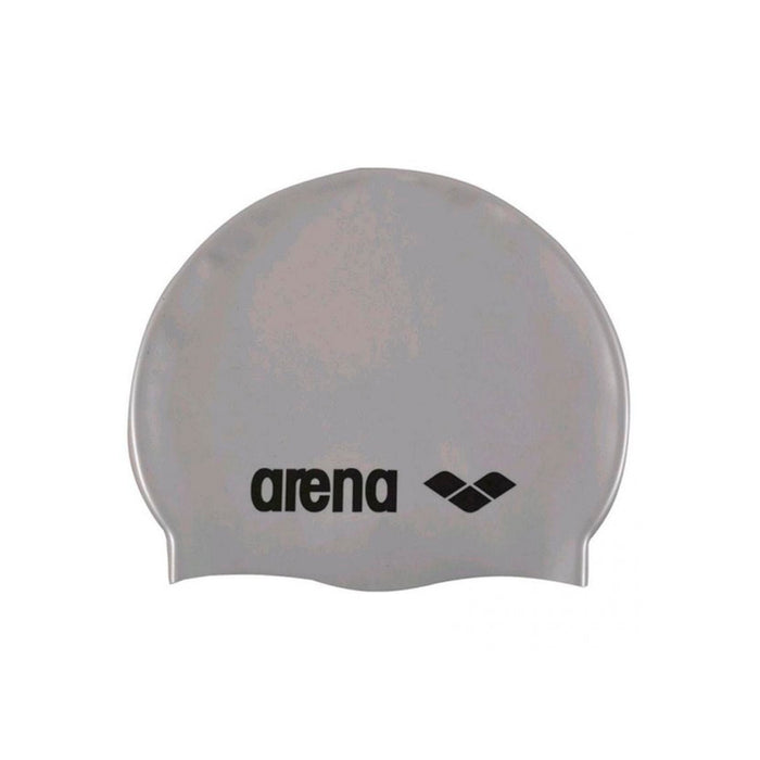 Arena Gorras de Natacion Unisex Classic Silicone Silver Black