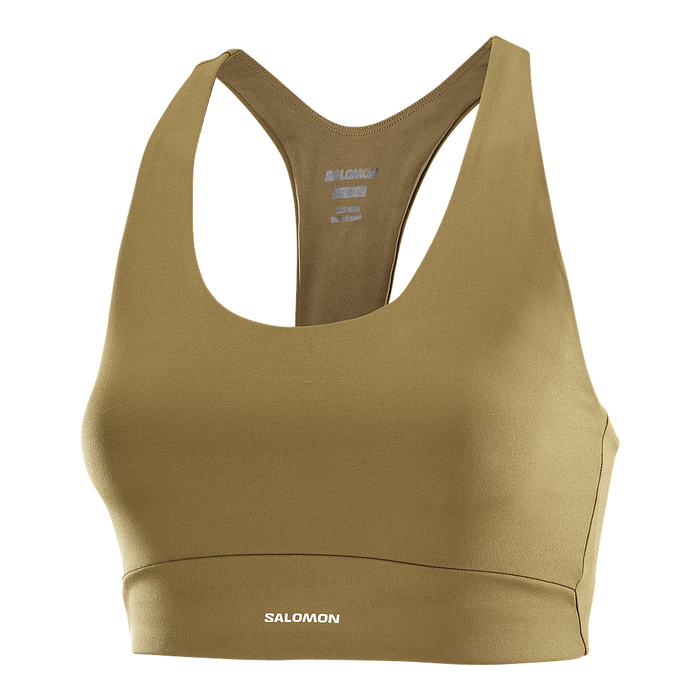 Salomon Tops Femenino Running SHKout Core Bra Brilliant Olive