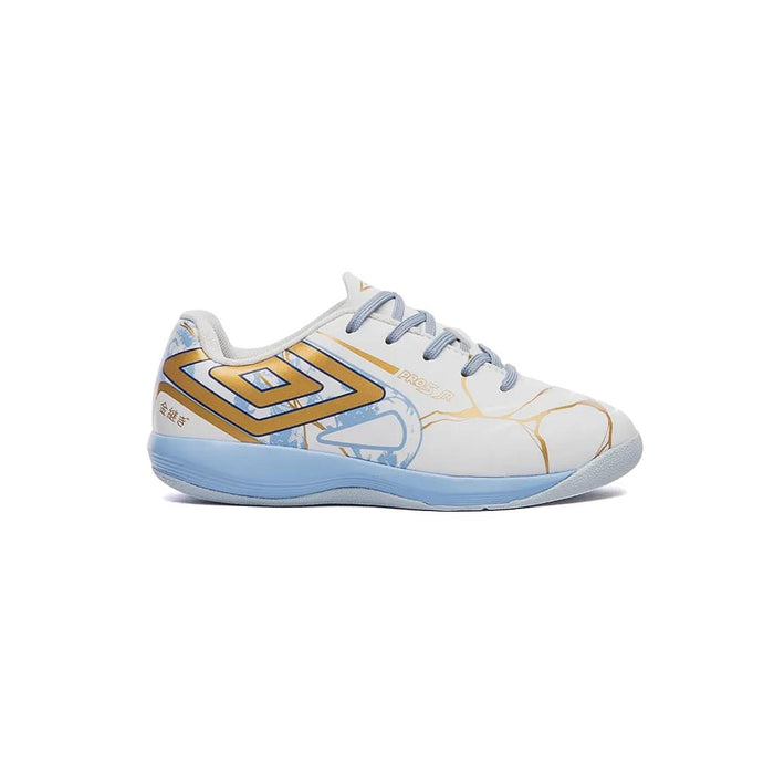 Umbro Indoor Ninhos Futbol Pro 5 Jr Kintsugi White/Placid Blue/Rich Gold