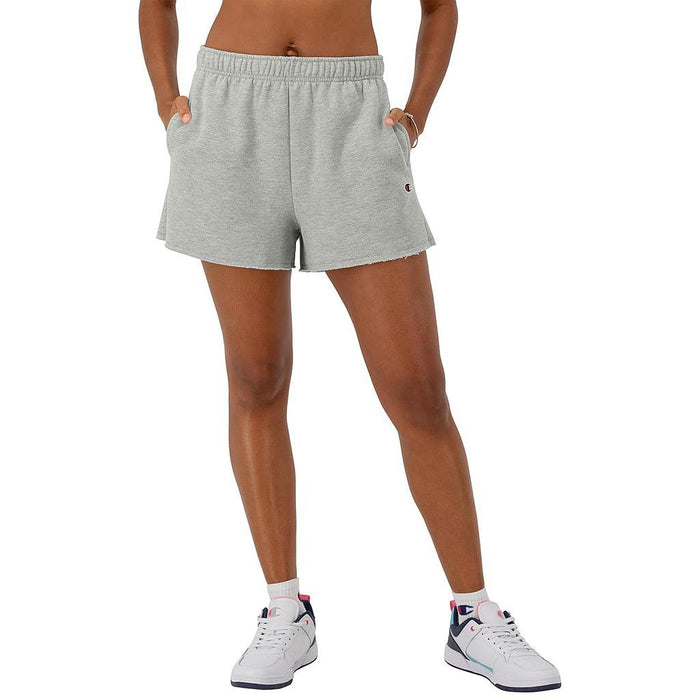 Champion Shorts Femenino Moda Powerblend Short 3 Oxford Gray