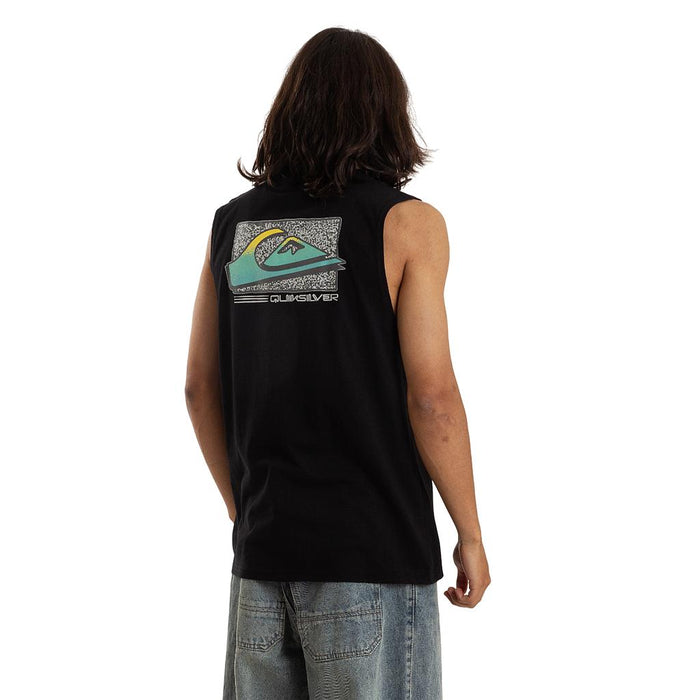 26140638-01 Quiksilver Prendas Musculosas Masculino Moda Retro Faded Muscle Negro