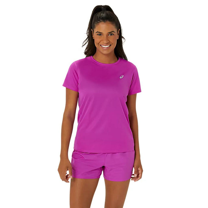 Asics Remeras Femenino Running Silver Ss Top Bold Magenta