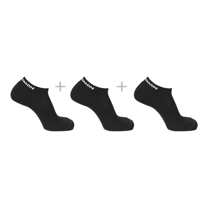 Salomon Medias Unisex Moda Socks Flow Low 3-Pack Black/White