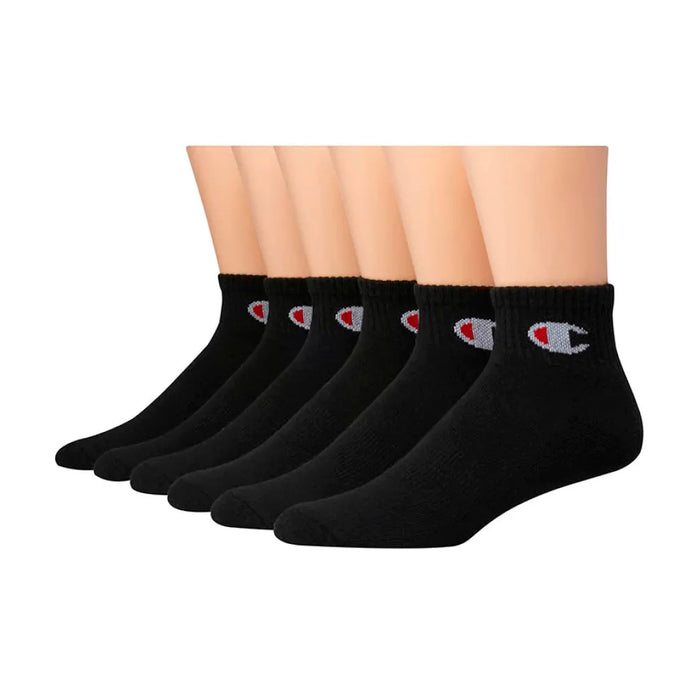 038257132267 CH682 Champion Medias Femenino Ankle 6 Pairs Black