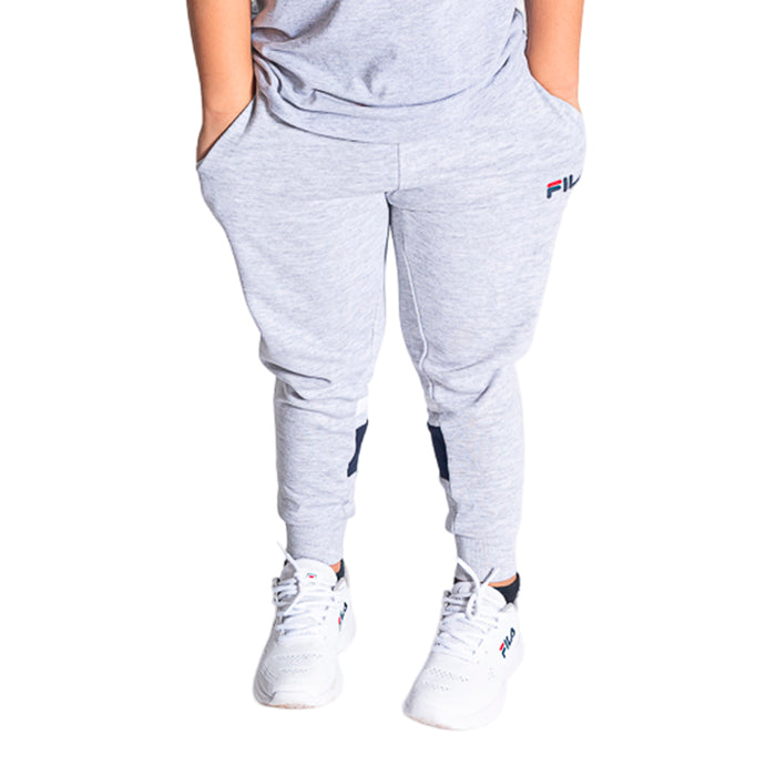 Fila Pantalon Niños Door Cut & Sew Colour Block Crew Light Grey Marl/White/Fila Navy