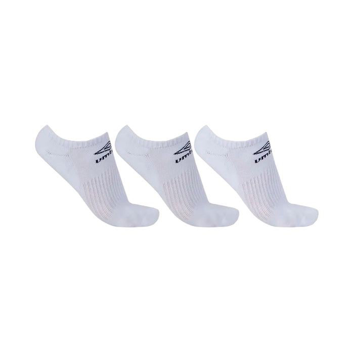 U23L014-222 Umbro Medias Unisex Moda Tripack Cano Curto Blanco