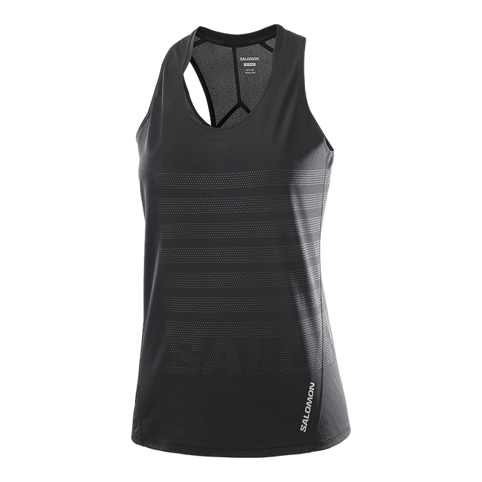 Salomon Musculosas Femenino Running Sense Aero Singlet Gfx Black