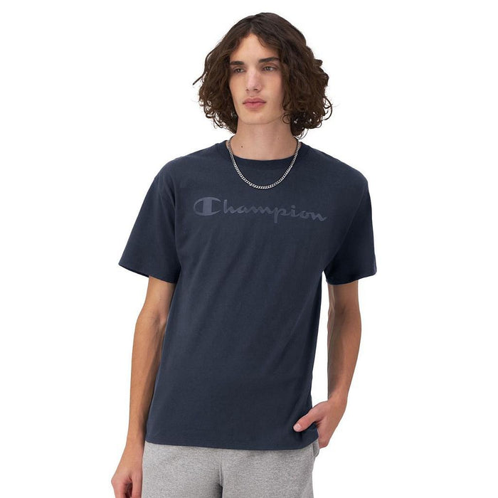 Champion Remeras Masculino Moda Classic Graphic Tee Navy