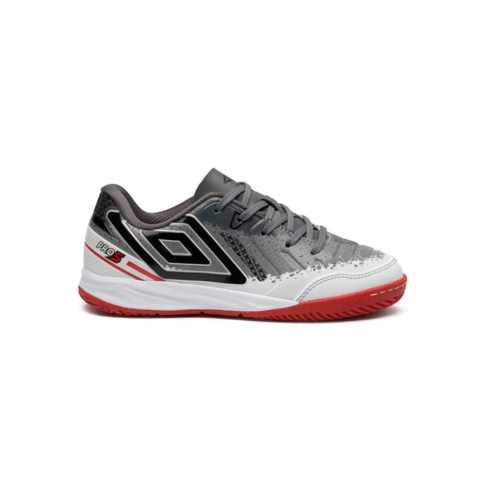 U07FB00535-284 Umbro Calzados Deportivos Niños Indoor Pro 5 Jr Shark Branco/Grafite/Vermelho