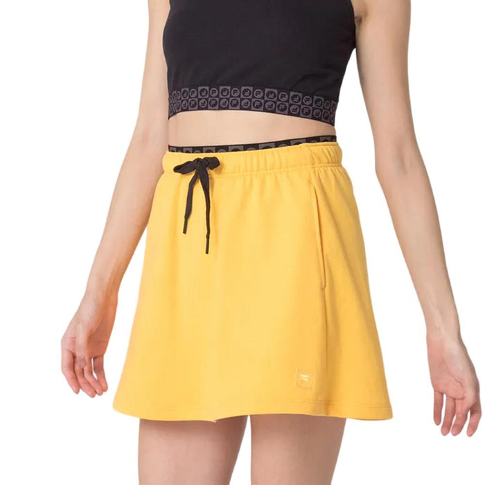 Fila Polleras Femenino Moda Skirt Elastic Banana/Black
