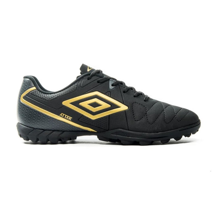 U01FB072-198 Umbro Calzados Futbol Society Masculino Attak Eternal Negro/Dorado/Grafito