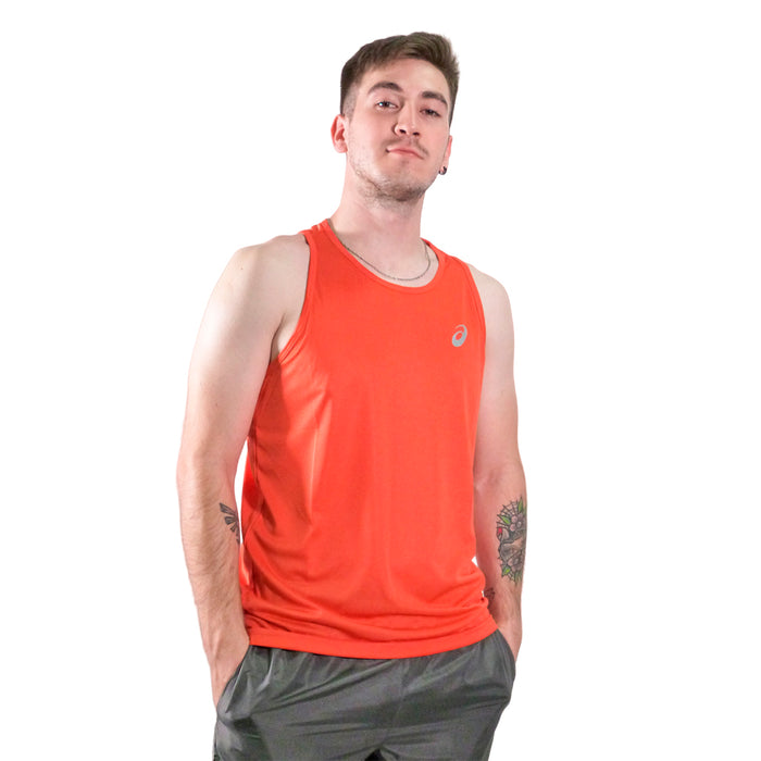 Asics Running Masculino Core Running Pes Tank Red Snapper