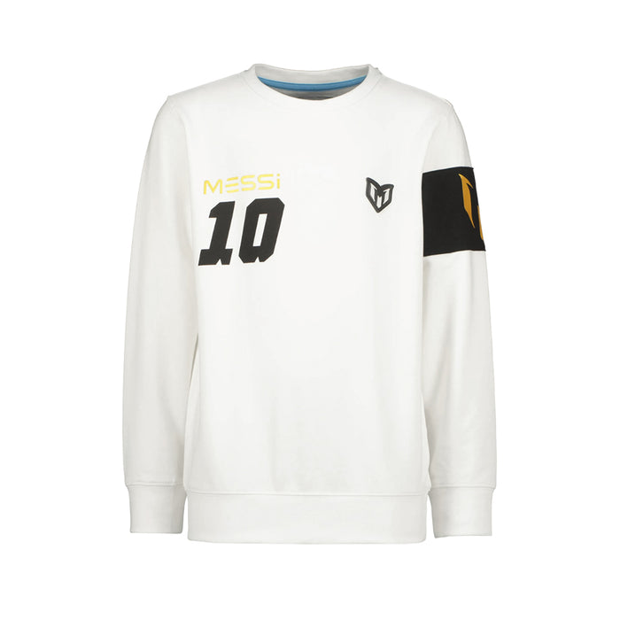Messi Sweater Niños Capitan Crew Real White