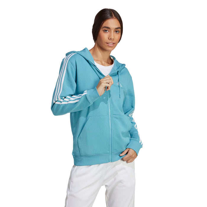 Adidas Camperas Femenino W 3S Ft Fz R Hd Turquesa