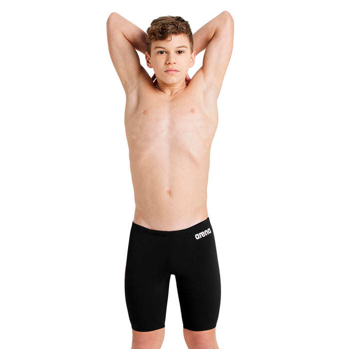 004772-550 ARENA PRENDAS SHORT DE BAÑO NIÑOS NATACION TEAM SWIM JAMMER SOLID BLACK WHITE