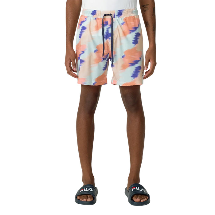 Fila Shorts Masculino Long Shorts Sand Beach 6 Printed Blue/Orange