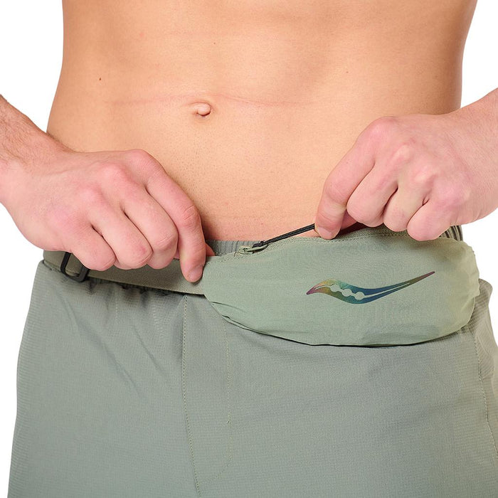 97920045S317 Saucony Riñoneras Unisex Running Outpace Run Belt Olive