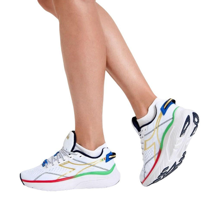 Diadora Femenino Running Equipe Atomo Blanco/Dorado