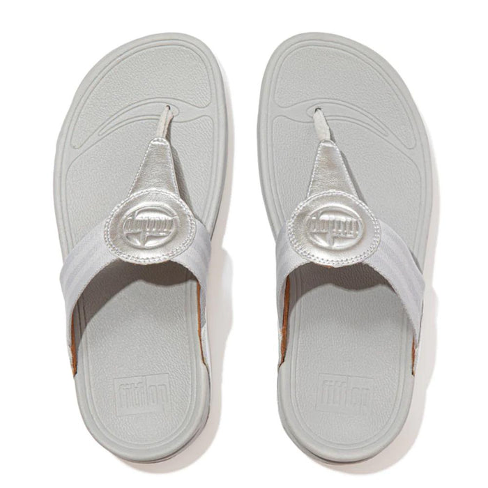 FitFlop Sandalias Femenino Walkstar Toe-Post Sandals Silver