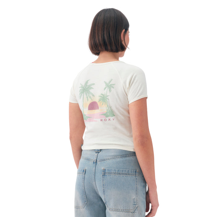 Roxy Remeras Femenino Moda Slow Down Crudo