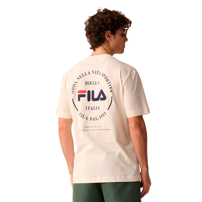 F11L01487-3538 FILA PRENDAS REMERAS MASCULINO MODA COMFORT BIELLA 1911 OFF WHITE GARDENIA