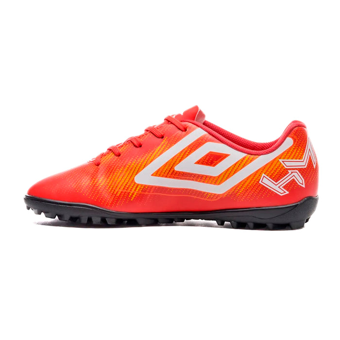 U01FB00329-462 Umbro Calzados Society Masculino Futbol Heatmap Rojo/Naranja Fluor/Blanco