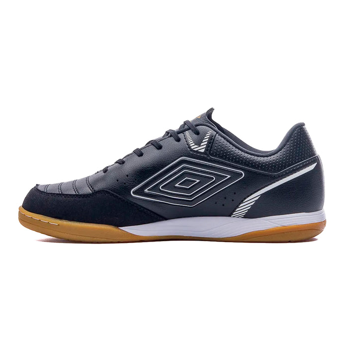 U01FB00220-129 Umbro Calzados Indoor Masculino Futbol X Comfort Negro/Blanco/DoradO