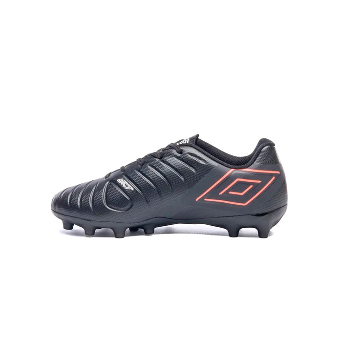 U07FB00348-102 Umbro Calzados Campo Niños Futbol Fifty VI Jr Negro/Coral/Blanco