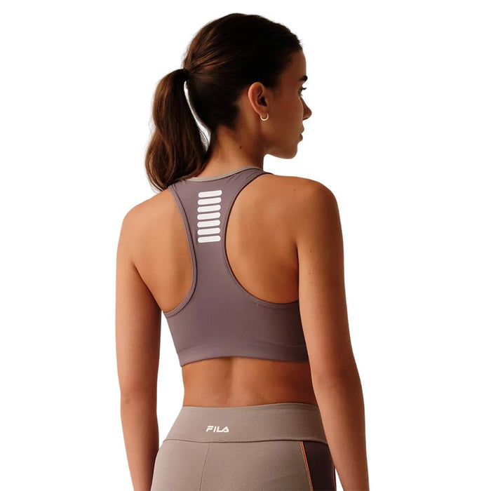 Fila Tops Femenino Training Seven Stripes Fit Khaki/Graphite/OrangE