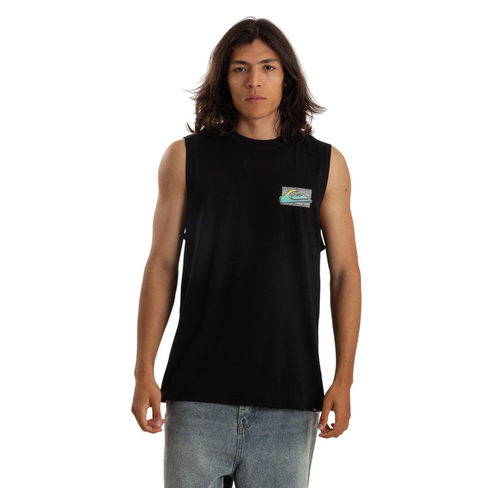 Quiksilver Musculosas Masculino Moda Retro Faded Muscle Negro