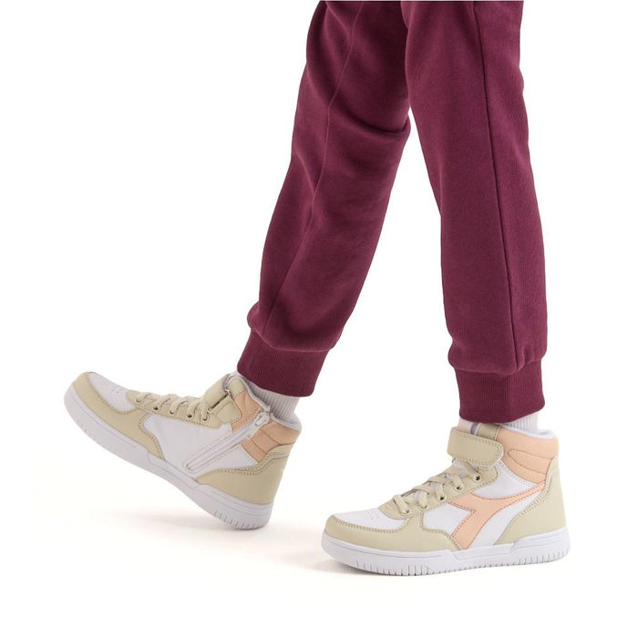 Diadora Kids Raptor Mid Ps White Bone/Pastel Rose Tan