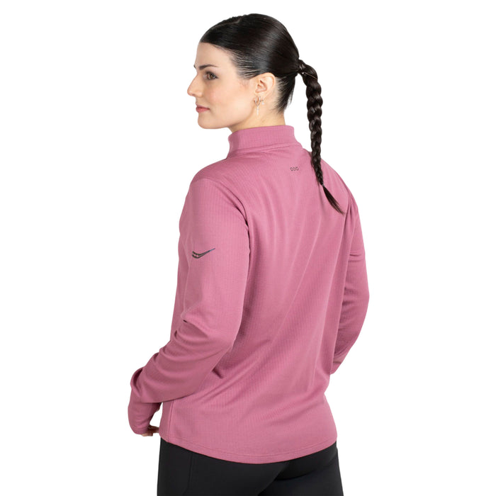 37221459S-124 SAUCONY PRENDAS REMERAS TIRMICAS FEMENINO RUNNING TRIUMPH 3D 1/2 ZIP VIOLET