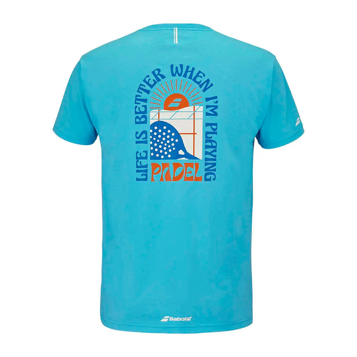 6MS26443-4070 Babolat Prendas Remeras Masculino Padel Perf Cotton Tee Scuba Blue