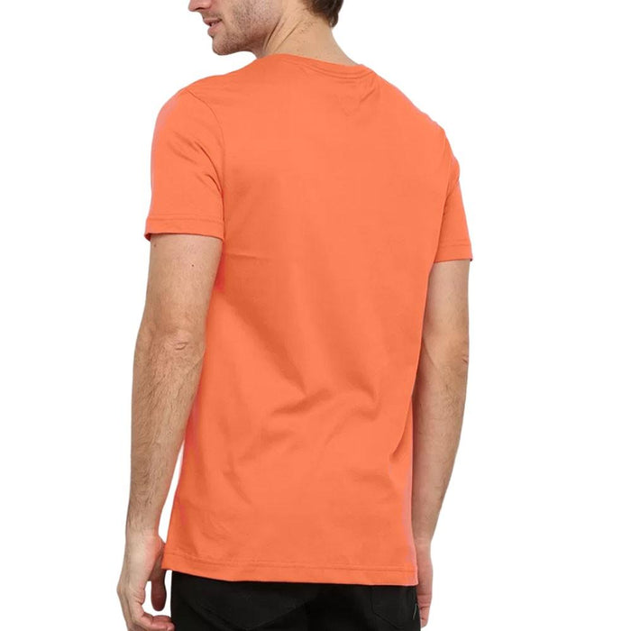 Tommy Hilfiger T-Shirt Masculino |Wcc Essential Cotton Vneck Tee Hawaiian Coral