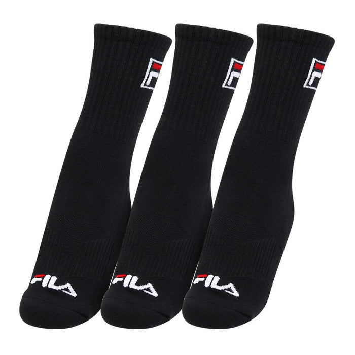 Fila Medias Unisex Tripack Cano Alto Fbox Negro