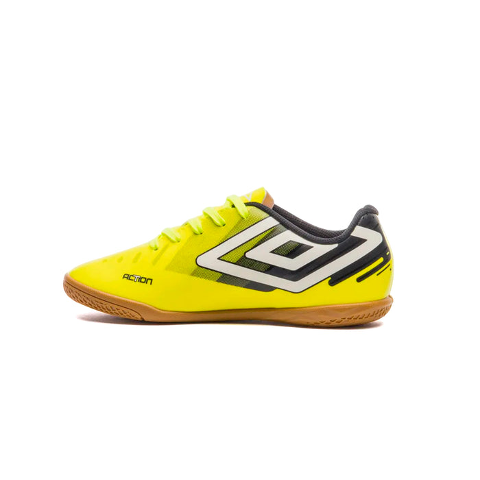 U07FB00285-612 Umbro Calzados Indoor Niños Futbol Action Jr Limon/Negro/Blanco
