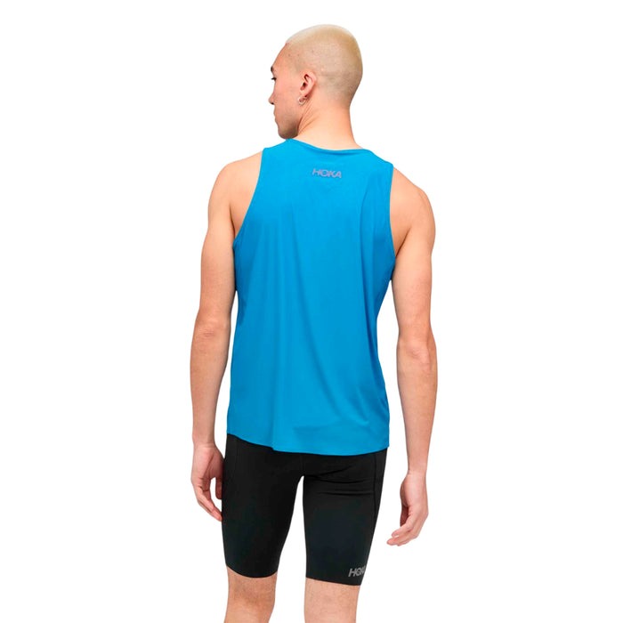 Hoka Musculosas Masculino Running Airolite Run Tank Blue