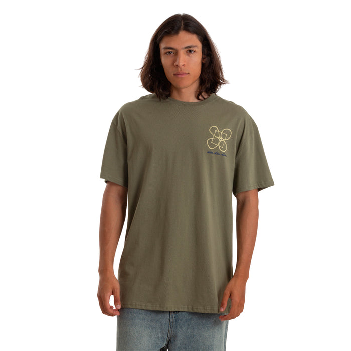 Quiksilver Remeras Masculino Moda Outside Inside Green