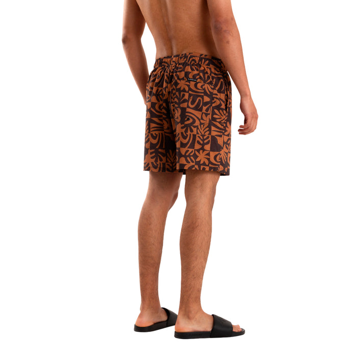 Quiksilver Shorts de Baño Masculino Moda Volley Terra