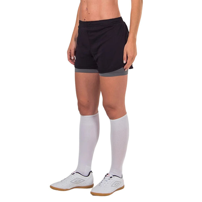 6T150237-181 Umbro Prendas Femenino Short TWR Double New Black/Graphite