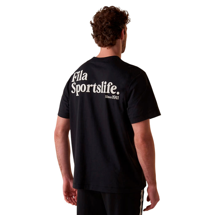 F11L01692-160 FILA PRENDAS REMERAS MASCULINO MODA OVER 1911 UNION BLACK